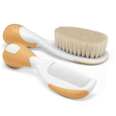 Набор расчёска и щётка с натуральными щетинками 0+ Chicco 00006569000000 оранжевый 1